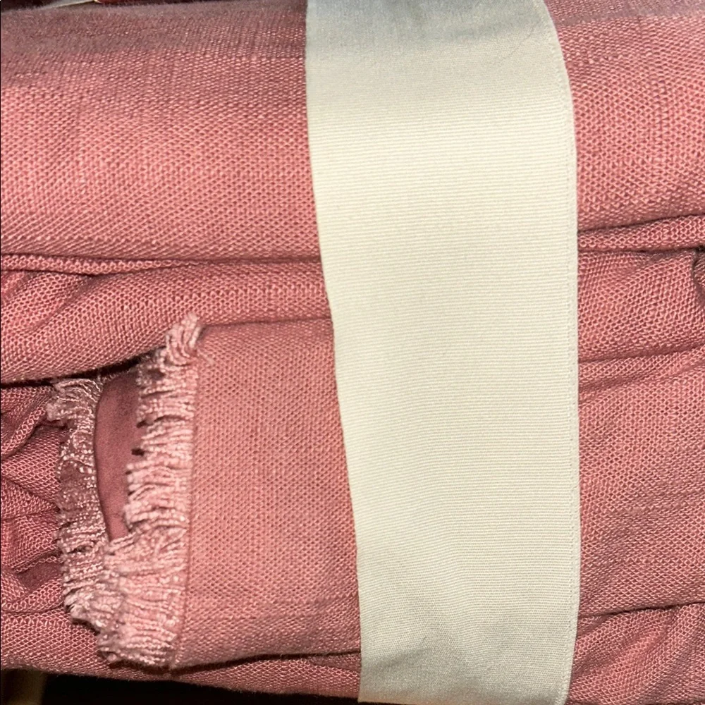 Casaluna F/Q Heavyweight Rose Linen Blend Duvet Cover Set